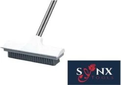 Synx Tools Luiwagen Borstel 2-in-1 Trekker - Badkamer Borstel Vloertrekker Met Steel Schrobborstel - Harde Borstelharen - Vloerwisser Badkamer - Met Telescopische Steel -Best Garden Tools Store 1200x841 3