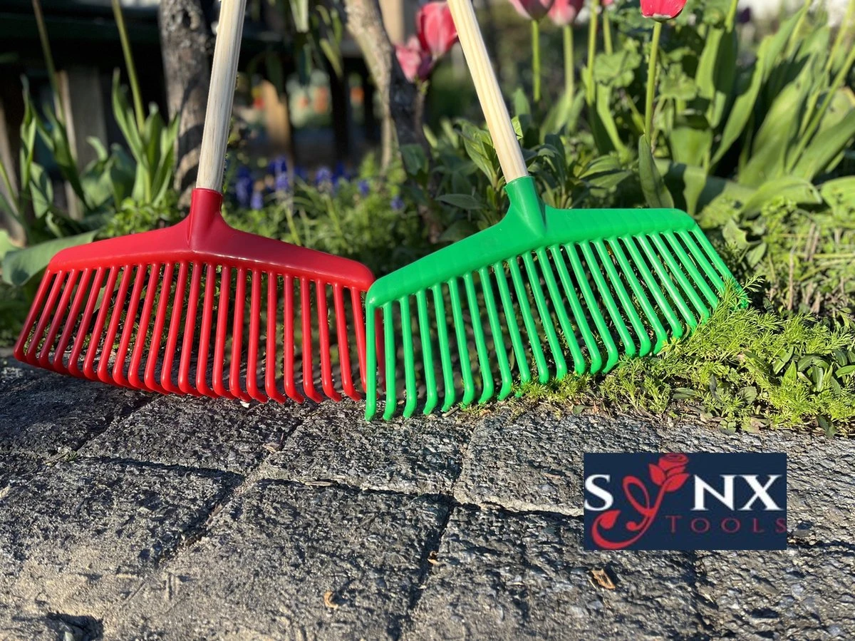 Synx Tools Gazonhark Bladhark 23 Tanden Hark - Harken - Grashark- Gazon - Kunststof Blauw/groen -Met Steel 120cm 4 Synx Tools Gazonhark Bladhark 23 Tanden Hark - Harken - Grashark- Gazon - Kunststof Blauw/groen -Met Steel 120cm - Image 4