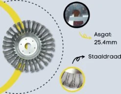 Merkloos Onkruidborstel Voor Bosmaaier | 200mm 20 Cm Staalborstel Nieuw | Universele Onkruidborstel 200 Mm - Onkruidverwijderaar - Voegenborstel - Grastrimmer -Best Garden Tools Store 1200x928 2