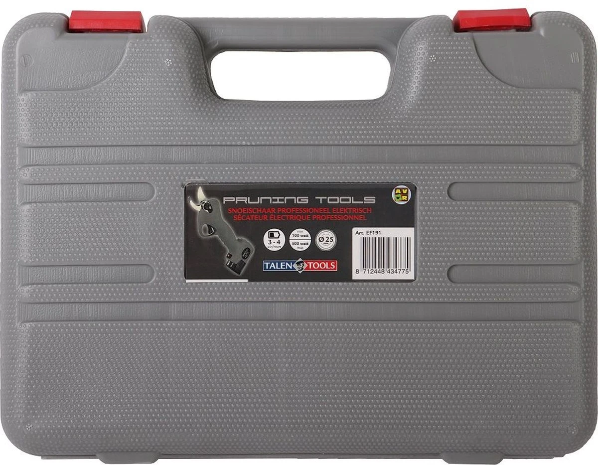 Talen Tools - Elektrische Snoeischaar - Takkenschaar - Heggenschaar - Professioneel - 2 Accu's & Opbergkoffer 4 Talen Tools - Elektrische Snoeischaar - Takkenschaar - Heggenschaar - Professioneel - 2 Accu's & Opbergkoffer - Image 4