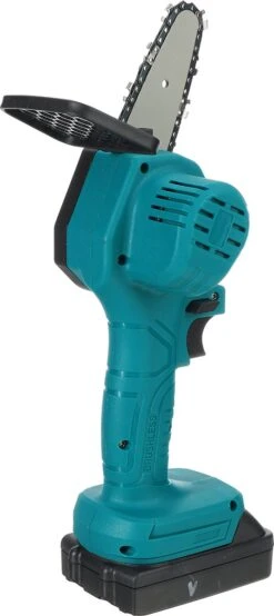 Merkloos Mini Accu Kettingzaag - 4 Inch Elektrische Boomzaag - Handkettingzaag - Met 2 Accu En 1 Oplader - Voor Tuinboom Ranch Bomen Snijden Hout- Blauw -Best Garden Tools Store 535x1200 1