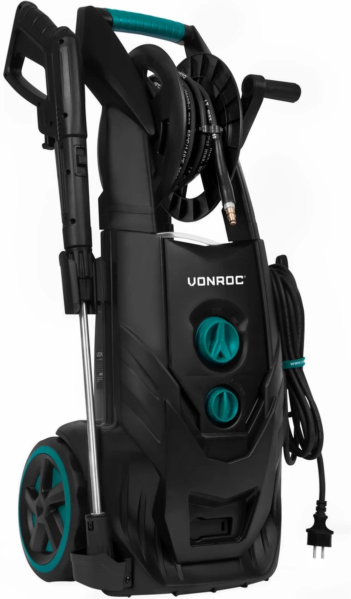VONROC PRO Hogedrukreiniger V25-2 – 2500W – 195 Bar – 468 L/h – Duurzame Inductiemotor – Incl. 8m Slang, Slanghaspel, Terrasreiniger, Reinigingstank En Meer 2 VONROC PRO Hogedrukreiniger V25-2 – 2500W – 195 Bar – 468 L/h – Duurzame Inductiemotor – Incl. 8m Slang, Slanghaspel, Terrasreiniger, Reinigingstank En Meer - Image 2