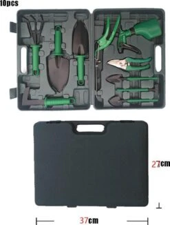 Merkloos 10-Delige Tuingereedschap Set Inclusief Opbergkoffer - Tuinierset - Tuinsetje - Gereedschap Voor Tuin - Tuinschaar - Tuinschepje - Bloemenschaar - Voegenkrabber - Plantenspuit - Grasschaar - Bloemenschep - Tuinhark -Best Garden Tools Store 909x1200