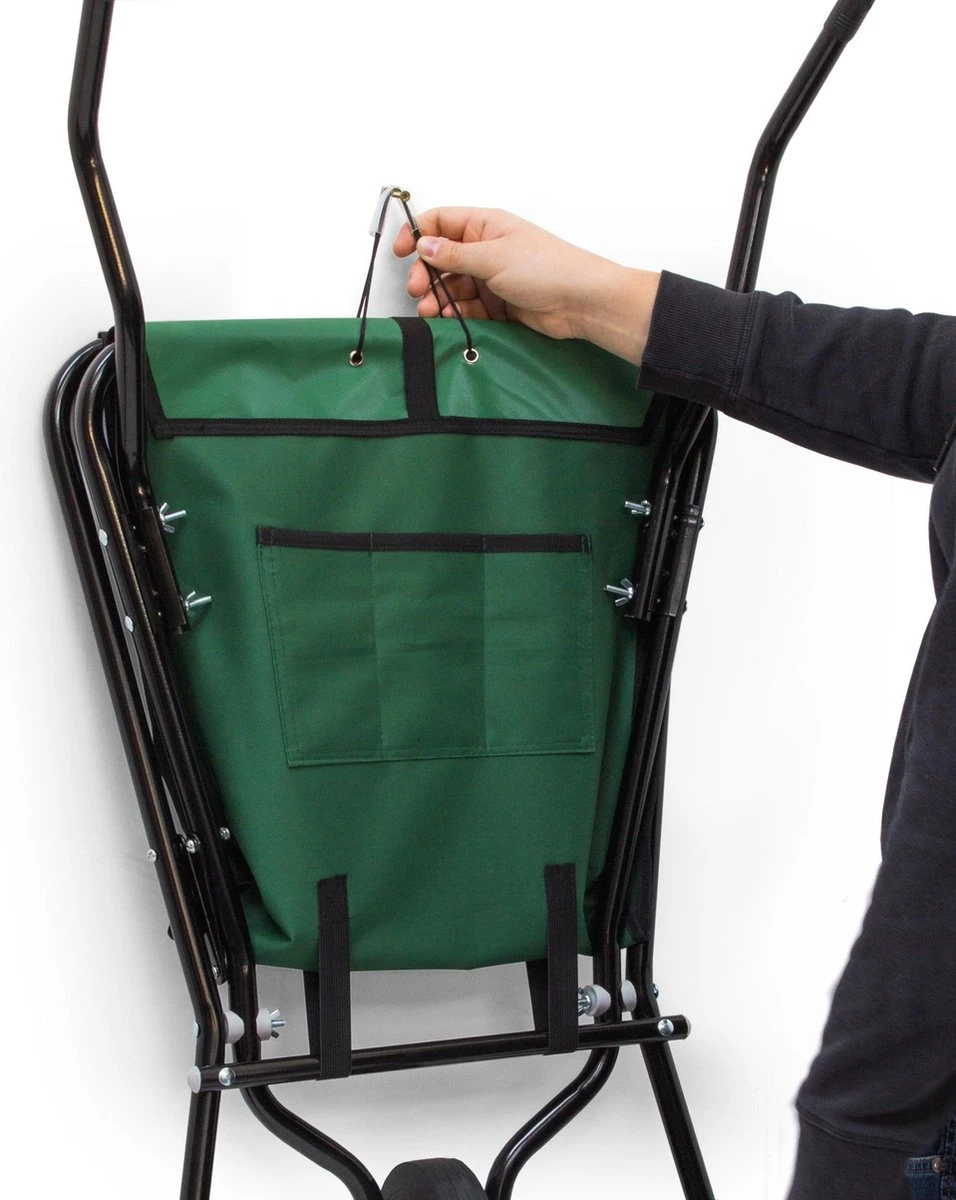 Relaxdays Kruiwagen Opvouwbaar - Inklapbare Tuinwagen - Vouwkruiwagen - Groen - 50 L 2 Relaxdays Kruiwagen Opvouwbaar - Inklapbare Tuinwagen - Vouwkruiwagen - Groen - 50 L - Image 2