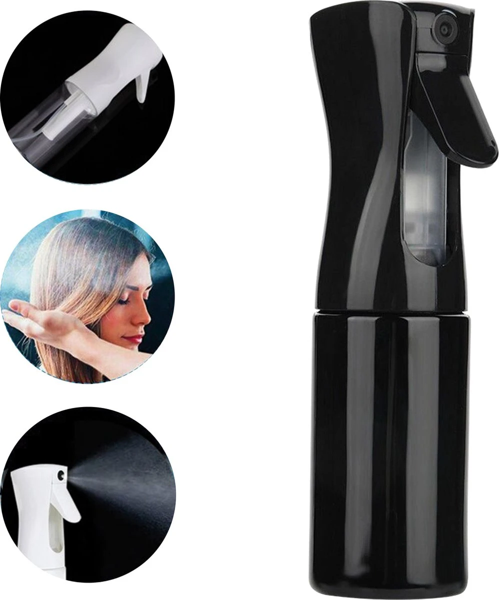 Hairspray - Mist Haarspray - 300ml - Zwart - Waterspuit - Water Verstuiver - 1 Hairspray - Mist Haarspray - 300ml - Zwart - Waterspuit - Water Verstuiver -